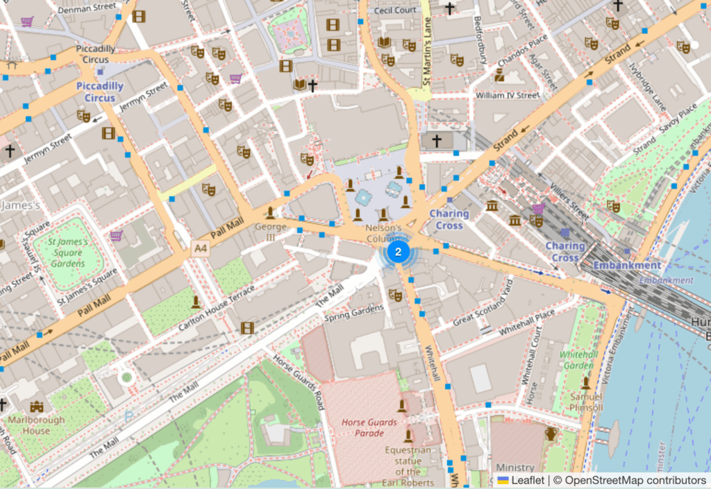 Marker clusters in OpenStreetMap